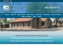 Tablet Screenshot of mcclintockfamilydental.com